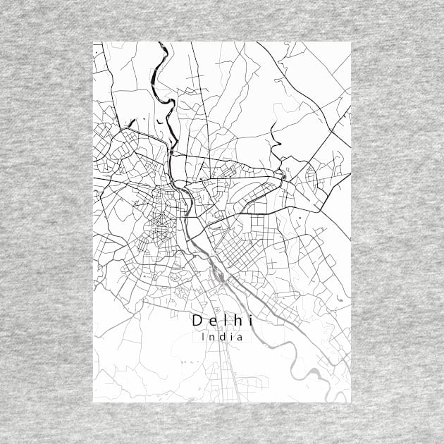 Delhi India City Map by Robin-Niemczyk